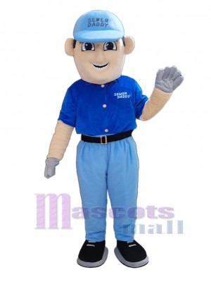 Homme costume de mascotte