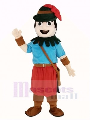 Robin Hood dans rouge Chapeau Mascotte Costume Adulte