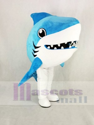 Mignonne Bleu Baleine Requin Mascotte Costume Dessin animé