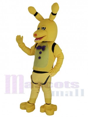 Bonnie de printemps Lapin jaune Costume de mascotte Animal FNAF Cinq nuits chez Freddy