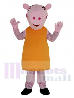 Peppa Pig Drôle Momie Porc Mascotte Costume Dessin animé