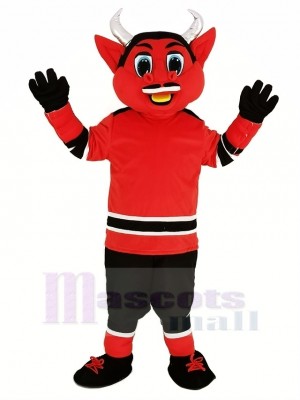 Nouveau Jersey rouge Diable Mascotte Costume