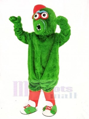 Vert Monstre Mascotte Costume Dessin animé