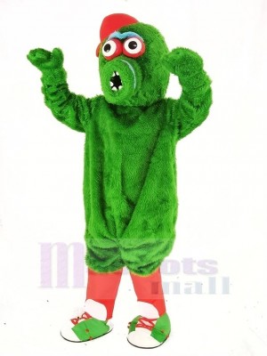 vert Monstre Mascotte Costume Dessin animé