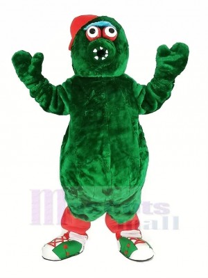 Rouge Chapeau vert Monstre Mascotte Costume