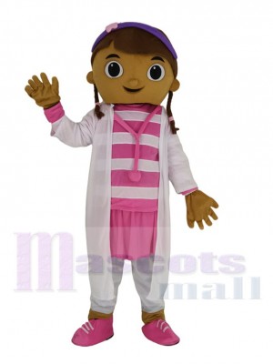 Doc McStuffins Docteur Dottie dans blanc Uniforme Mascotte Costume