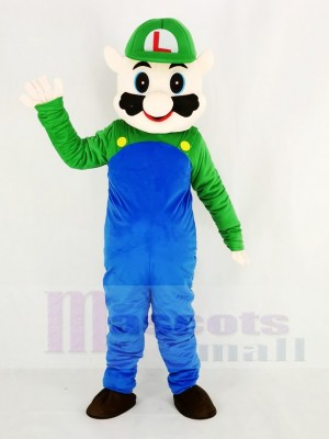 Super Mario Bros dans vert Mascotte Costume Dessin animé