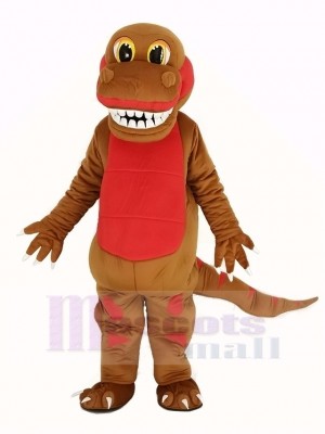 Drôle marron Dinosaure Mascotte Costume Animal