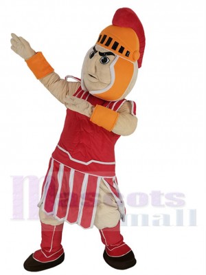 Chevalier de Troie spartiate Sparty Costume de mascotte avec Casque orange Personnes