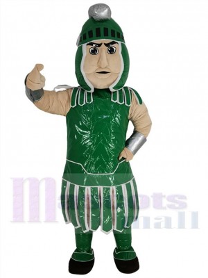 Chevalier de Troie Spartiate Vert Sparty guerrier Costume de mascotte Gens