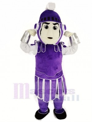 Violet Titan spartiate Sparty Mascotte Costume Gens