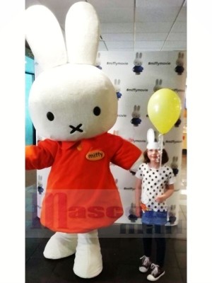 Orange Chemise Miffy lapin Mascotte Les costumes Dessin animé