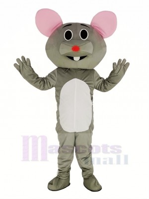 Gris Souris avec rouge Nez Mascotte Costume