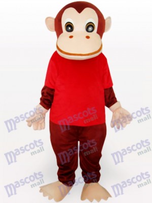 Costume drôle de mascotte animale rouge gorille