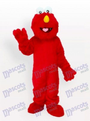 Costume drôle de mascotte adulte de fourrure rouge homme anime