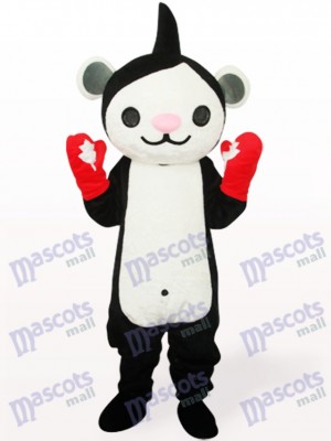 Costume de mascotte adulte noir Miga Anime