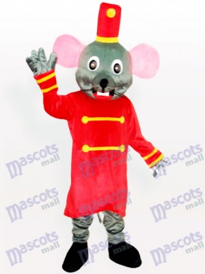 Souris gris le costume de mascotte animal de garde-porte