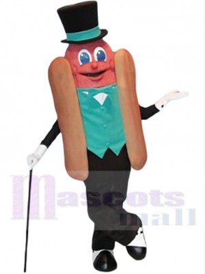 Hot Dog magicien Mascotte Costume Dessin animé