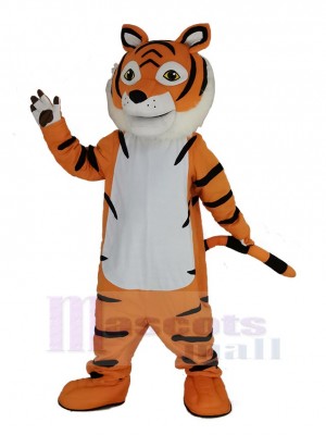 Amical tigre Mascotte Costume Dessin animé