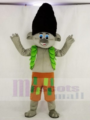 Trolls Garçon Elfe avec vert Gilet Mascotte Costume Dessin animé