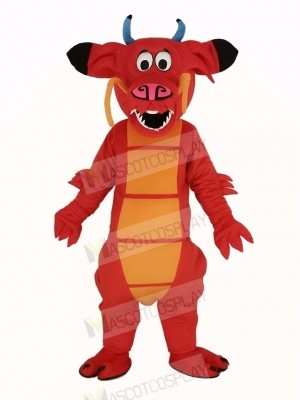 rouge Légendaire Dragon Mascotte Costume Animal