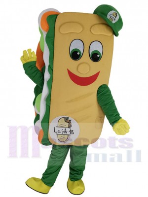 Sandwich souriant Costume de mascotte Dessin animé