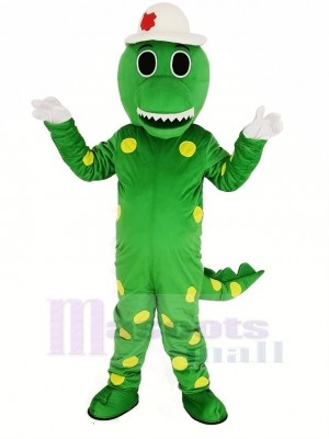 vert Dorothy Dinosaure avec Chapeau Mascotte Costume Animal