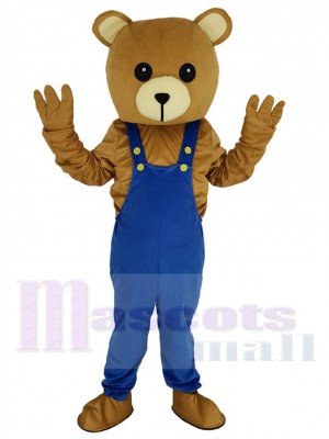 Ours en peluche brun amical Costume de mascotte Animal