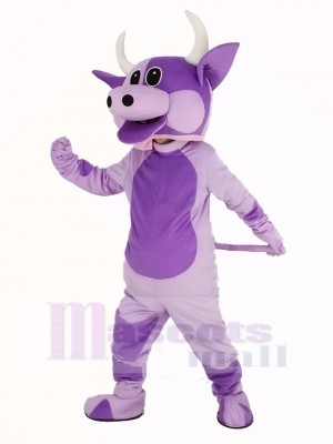 Violet Vache Mascotte Costume Animal