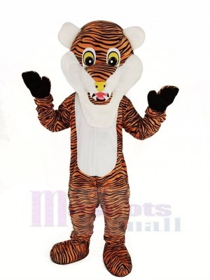 Rougeâtre marron Bande tigre Mascotte Costume Animal