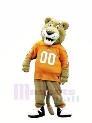 Des sports marron Lion Mascotte Les costumes