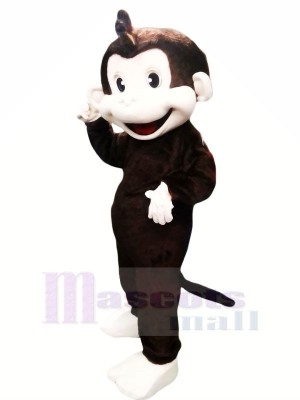 Marrant Noir Singe Mascotte Les costumes Pas cher