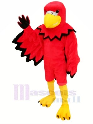Rouge Marrant Oiseau Mascotte Les costumes Dessin animé