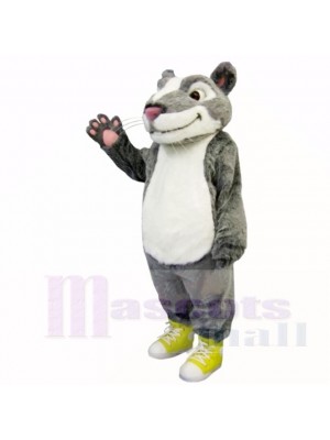 Gris blanc Hamster Costumes De Mascotte Animal