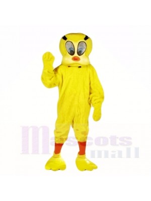 Mascotte jaune tweety bird costumes de bande dessinée