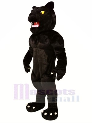 Puissance Noir Panthère Mascotte Costume Dessin animé