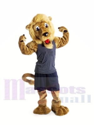 Beau marron Lion Mascotte Les costumes Animal