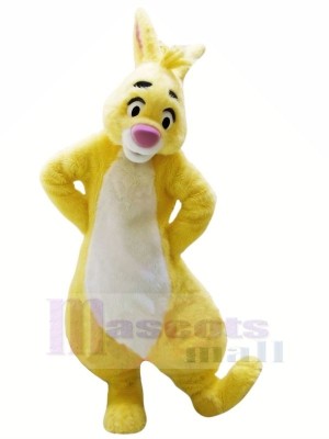 Jaune lapin avec Gros Les yeux Mascotte Les costumes Animal