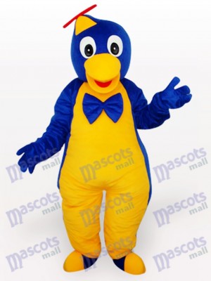 Costume de mascotte adulte bleu pingouin jaune