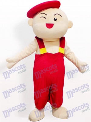 Costume de mascotte adulte Cartoon Red Hat Boy