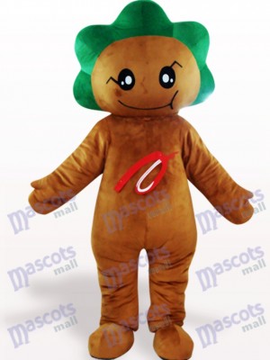 Costume de mascotte adulte fleur de feuille brun foncé