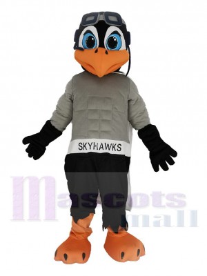 Skyhawk avec blanc Manteau Mascotte Costume