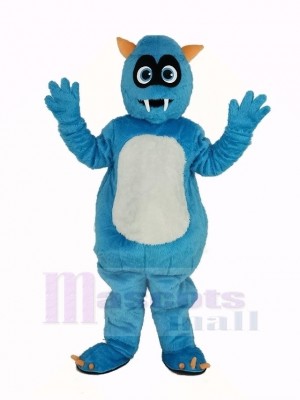 Duveteux Bleu Monstre Mascotte Costume Dessin animé