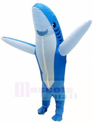 Bleu Requin Gonflable Halloween Noël Coup Up Les costumes pour Adultes