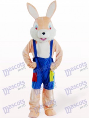 Costume de mascotte de lapin lapin rose de Pâques