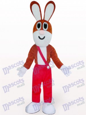 Costume de lapin de Pâques en pantalon rouge animaux mascotte