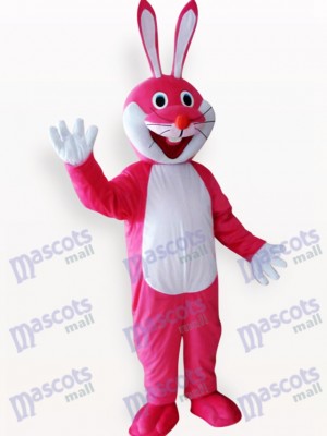 Costume de mascotte adulte de Pâques lapin rose animaux