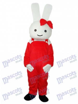 Costume adulte rouge de Pâques lapin mascotte de lapin Animal