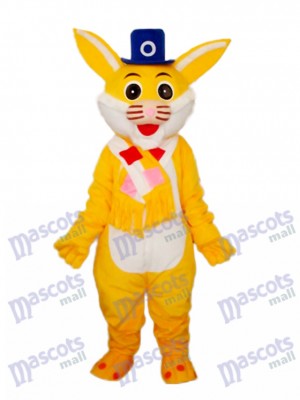 Déguisement de mascotte de lapin jaune de Pâques Animal