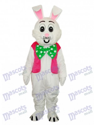 Costume adulte de mascotte de lapin rose de Pâques Pâques Animal